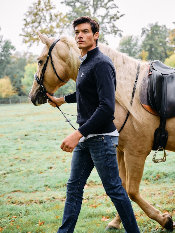 Pull Torsadé à Demi-Fermeture Éclair | Marino