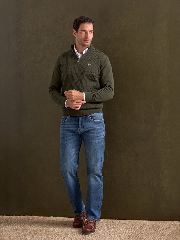 Pull Torsadé à Demi-Fermeture Éclair | Caza