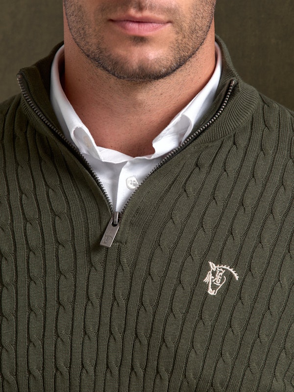 Pull Torsadé à Demi-Fermeture Éclair | Caza