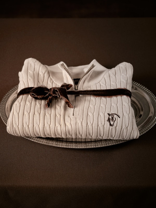 Pull Torsadé à Demi-Fermeture Éclair | Nude