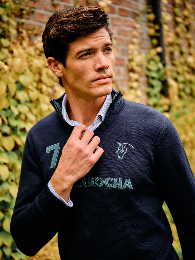 Pull à Manches Longues Et Col Montant Pour Homme - Couleur Unie - Demi-fermeture éclair - Style Décontracté, Gris, 5XL