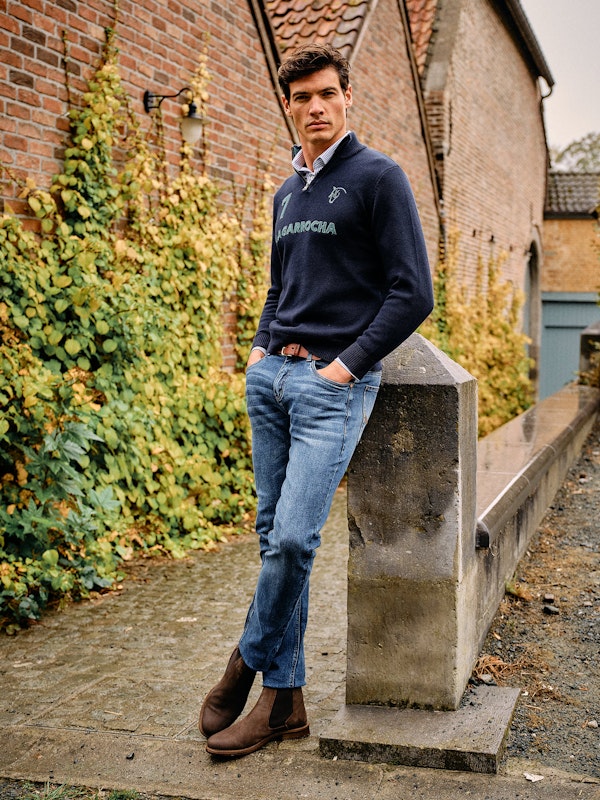 Pull numéro à Demi-Fermeture Éclair | Marino