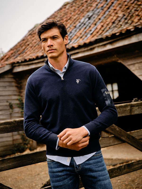 Pull à demi-fermeture éclair avec poche | Marino