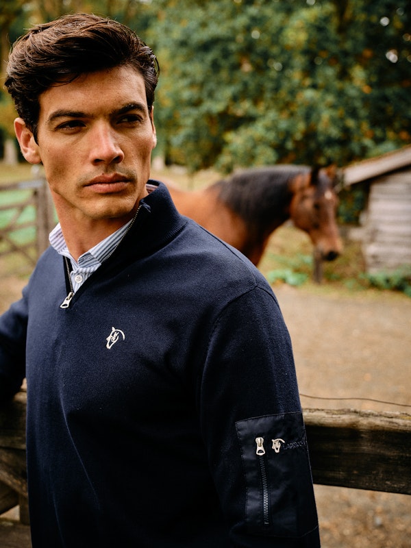 Pull à demi-fermeture éclair avec poche | Marino