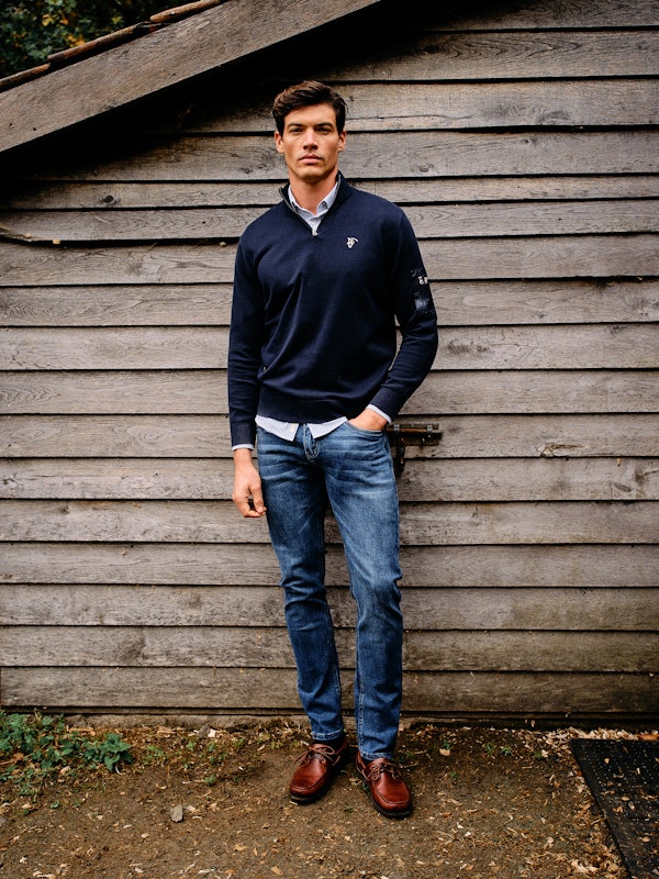 Pull à demi-fermeture éclair avec poche | Marino