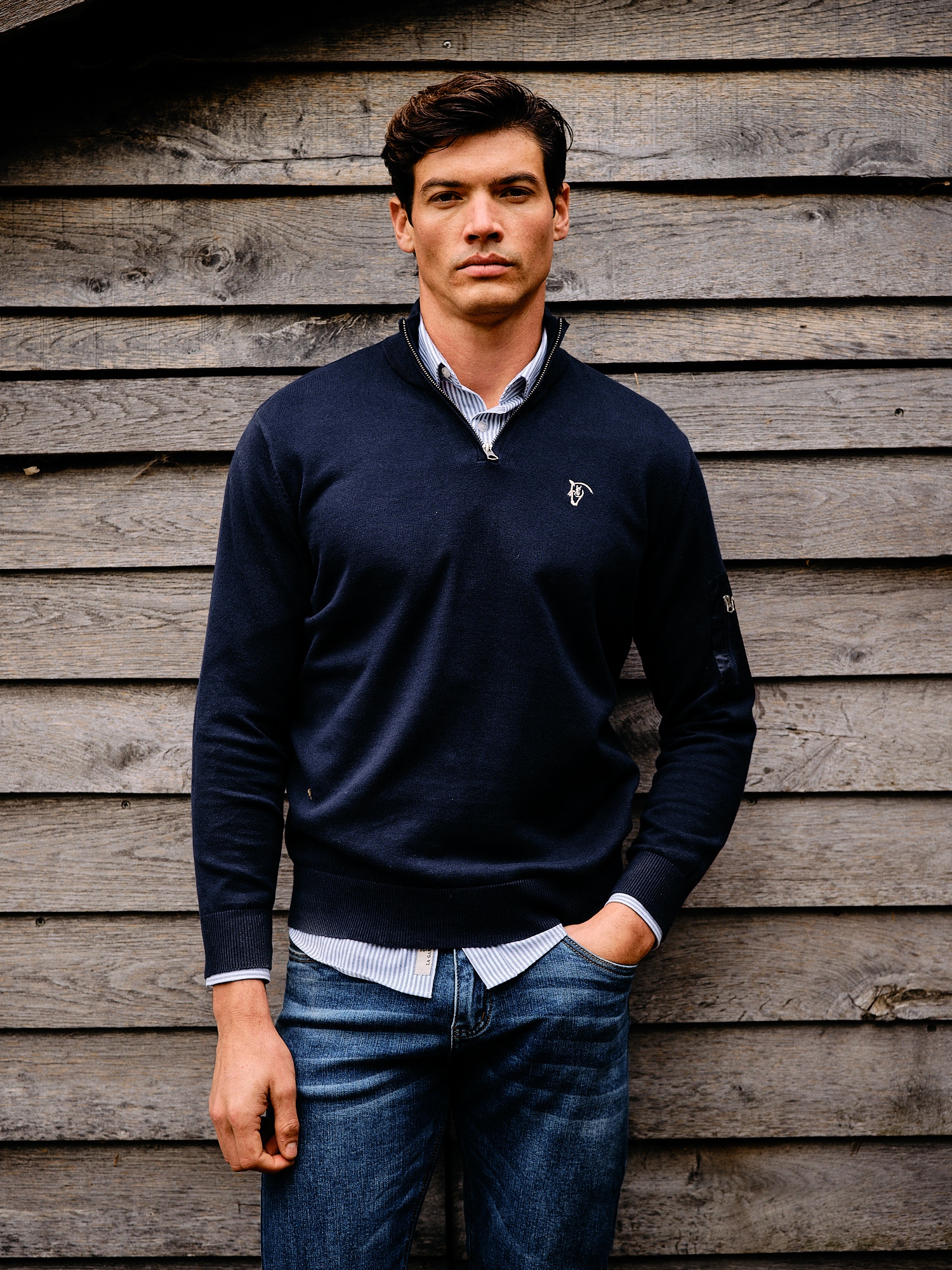 Half-Zip Jumper with Pocket | Marino