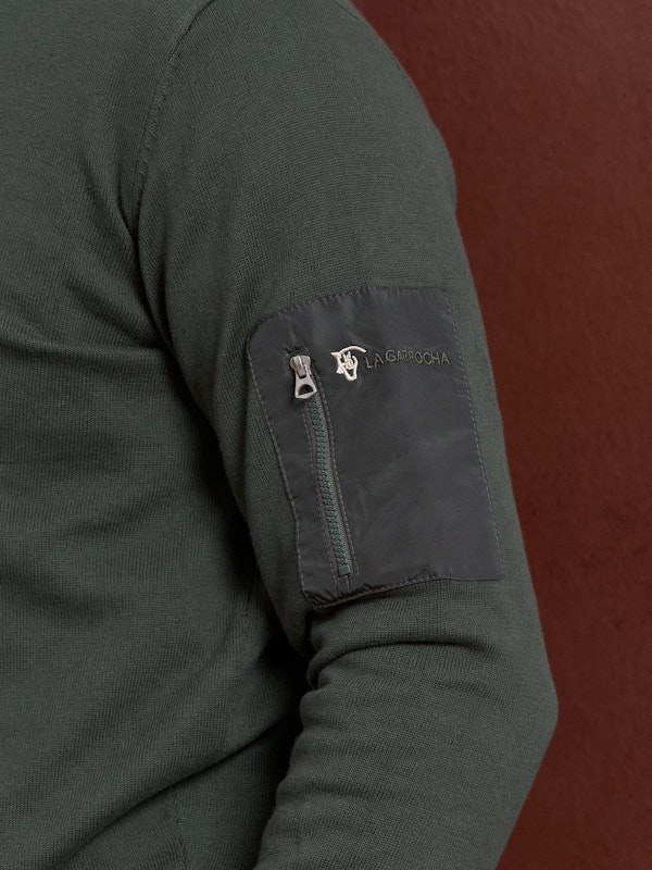 Pull à demi-fermeture éclair avec poche | Abeto