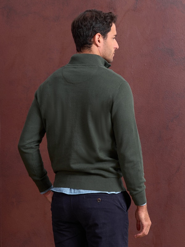 Pull à demi-fermeture éclair avec poche | Abeto