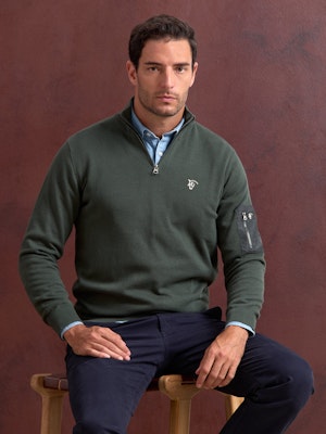 Half-Zip Jumper with Pocket | Abeto