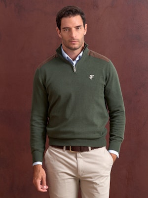 Half Zip Corduroy Sweater | Musgo