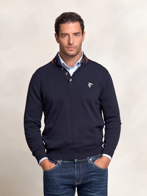 Jersey con Botones | Marino