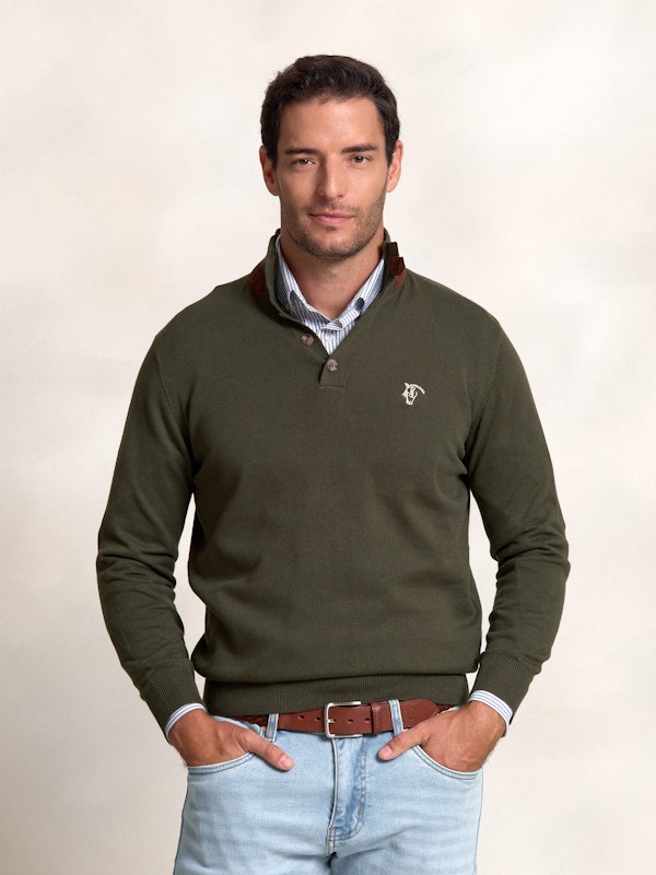 Buttoned Sweater | Caza