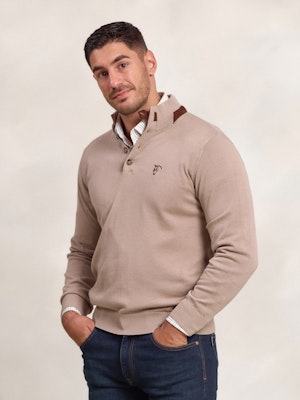 Jersey con Botones | Piedra