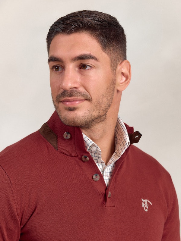 Pull à boutons | Carmesí