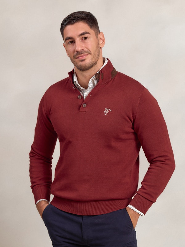 Pull à boutons | Carmesí