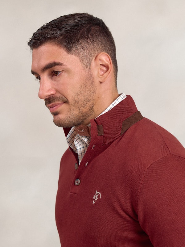 Pull à boutons | Carmesí