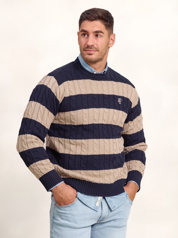 Pull torsadé et rayé | Piedra