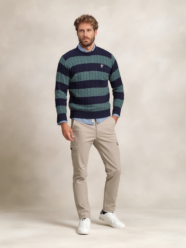 Pull torsadé et rayé | Acebo