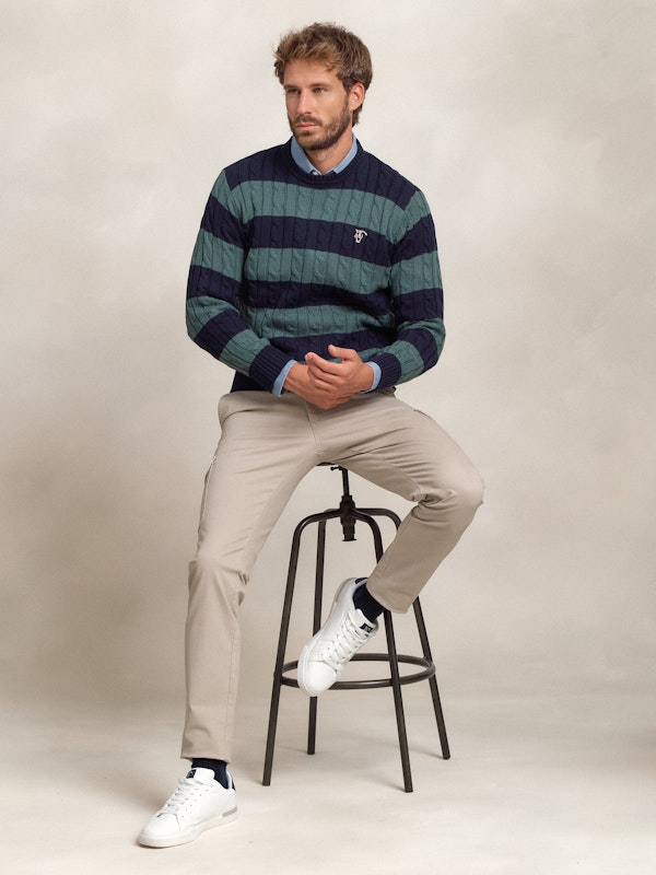 Pull torsadé et rayé | Acebo