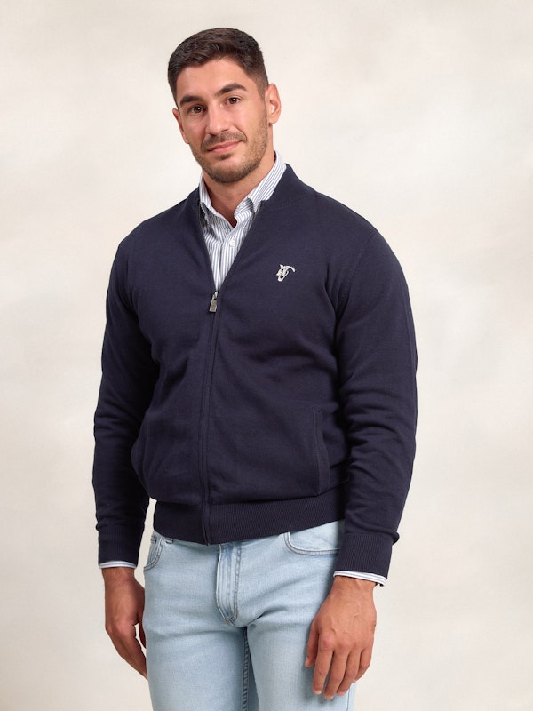 Cardigã com Zíper | Marino