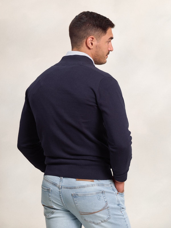 Cardigã com Zíper | Marino