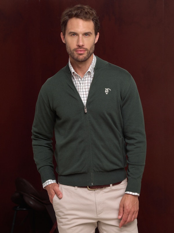 Cardigã com Zíper | Abeto