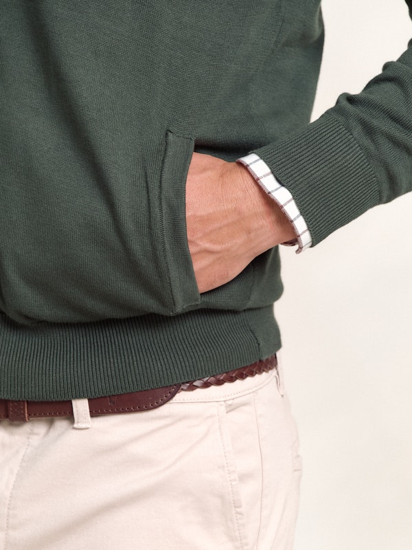 Cardigã com Zíper | Abeto