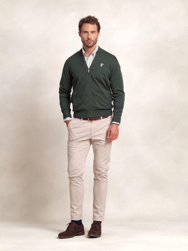 Cardigã com Zíper | Abeto