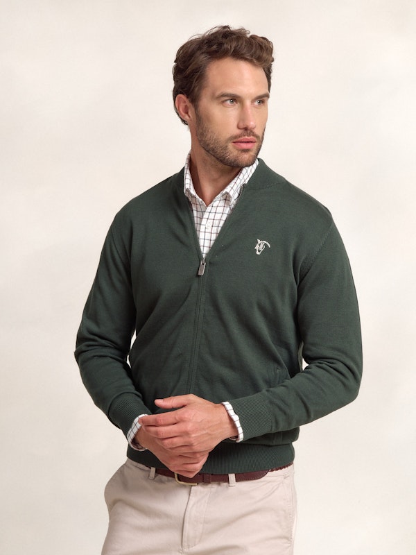 Cardigã com Zíper | Abeto