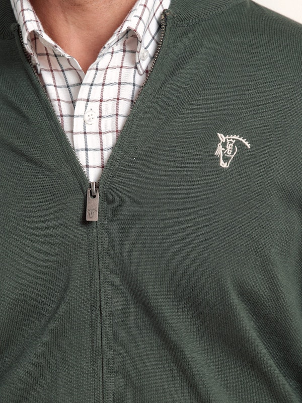 Cardigã com Zíper | Abeto