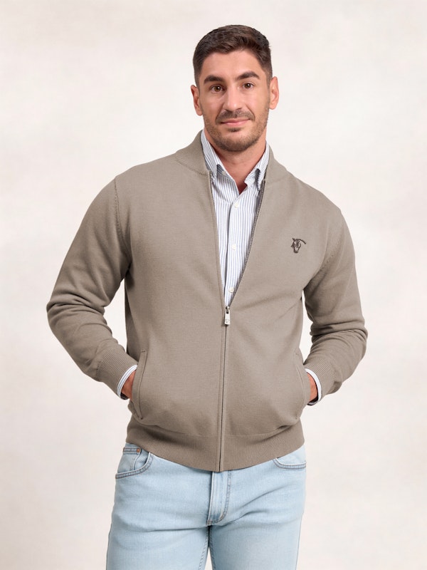 Cardigã com Zíper | Piedra
