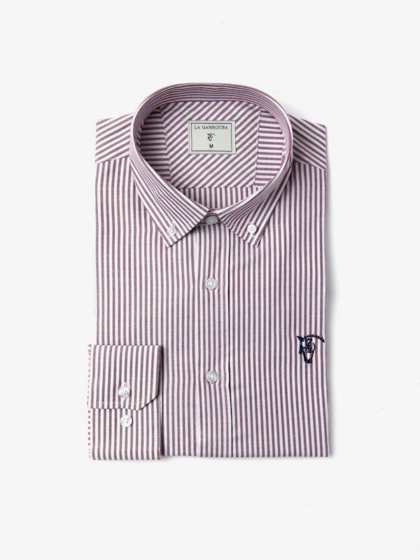 Camisa Mini Oxford Rayas | Burgundy
