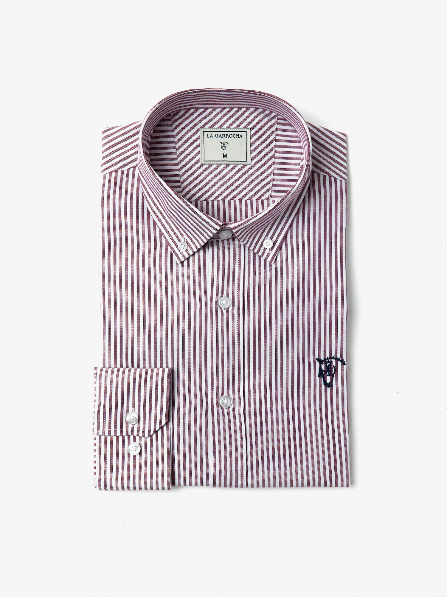 Chemise Oxford à Rayures | Burgundy