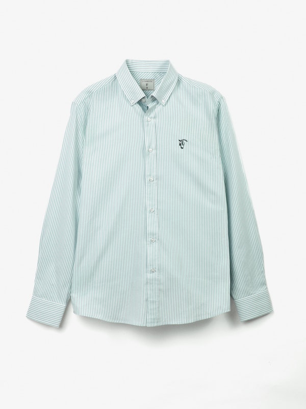 Camisa Oxford Listrada | Salvia