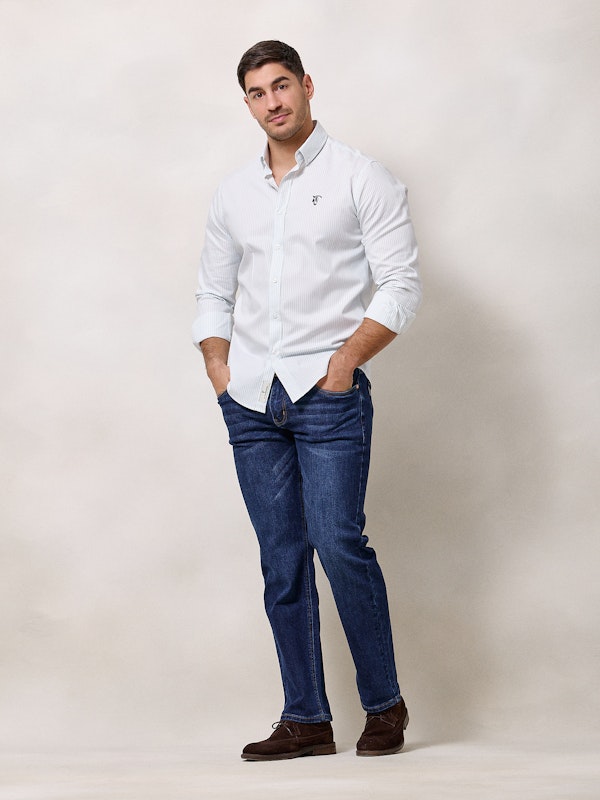 Camisa Mini Oxford Rayas | Salvia