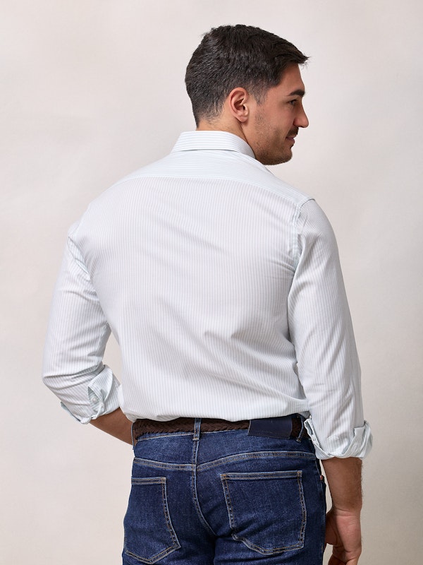 Camisa Mini Oxford Rayas | Salvia