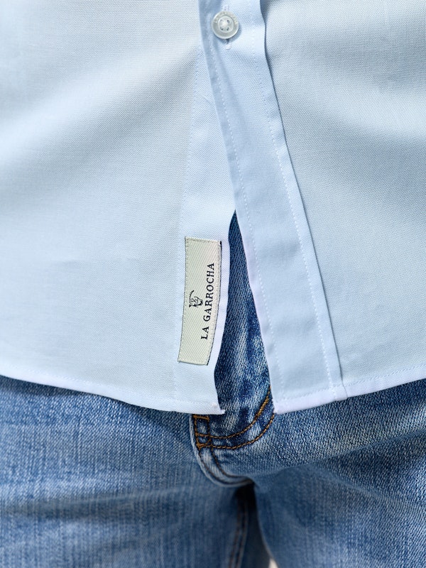 Camisa Mini Oxford | Celeste