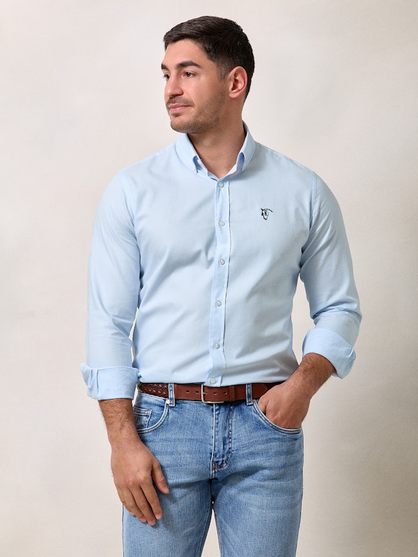 Camisa Mini Oxford | Celeste
