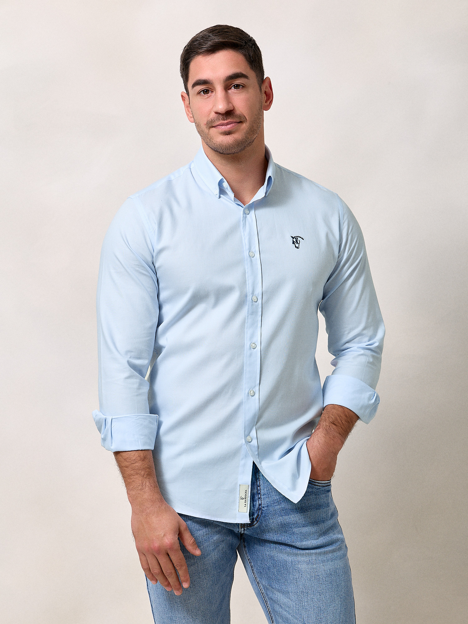Camisa Oxford | Celeste