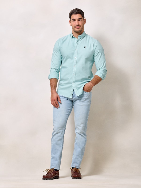 Camisa Garment Dyed | Agua