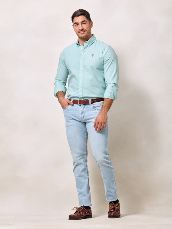 Camisa Garment Dyed | Agua