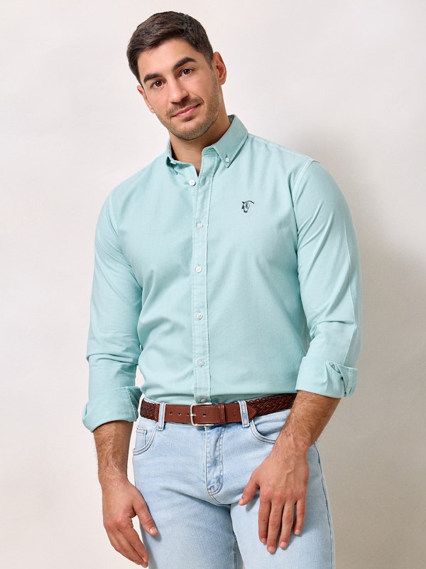 Camisa Garment Dyed | Agua