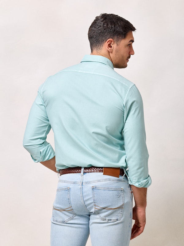 Camisa Garment Dyed | Agua