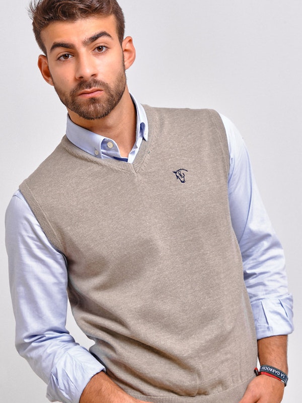knitted vest | Gris